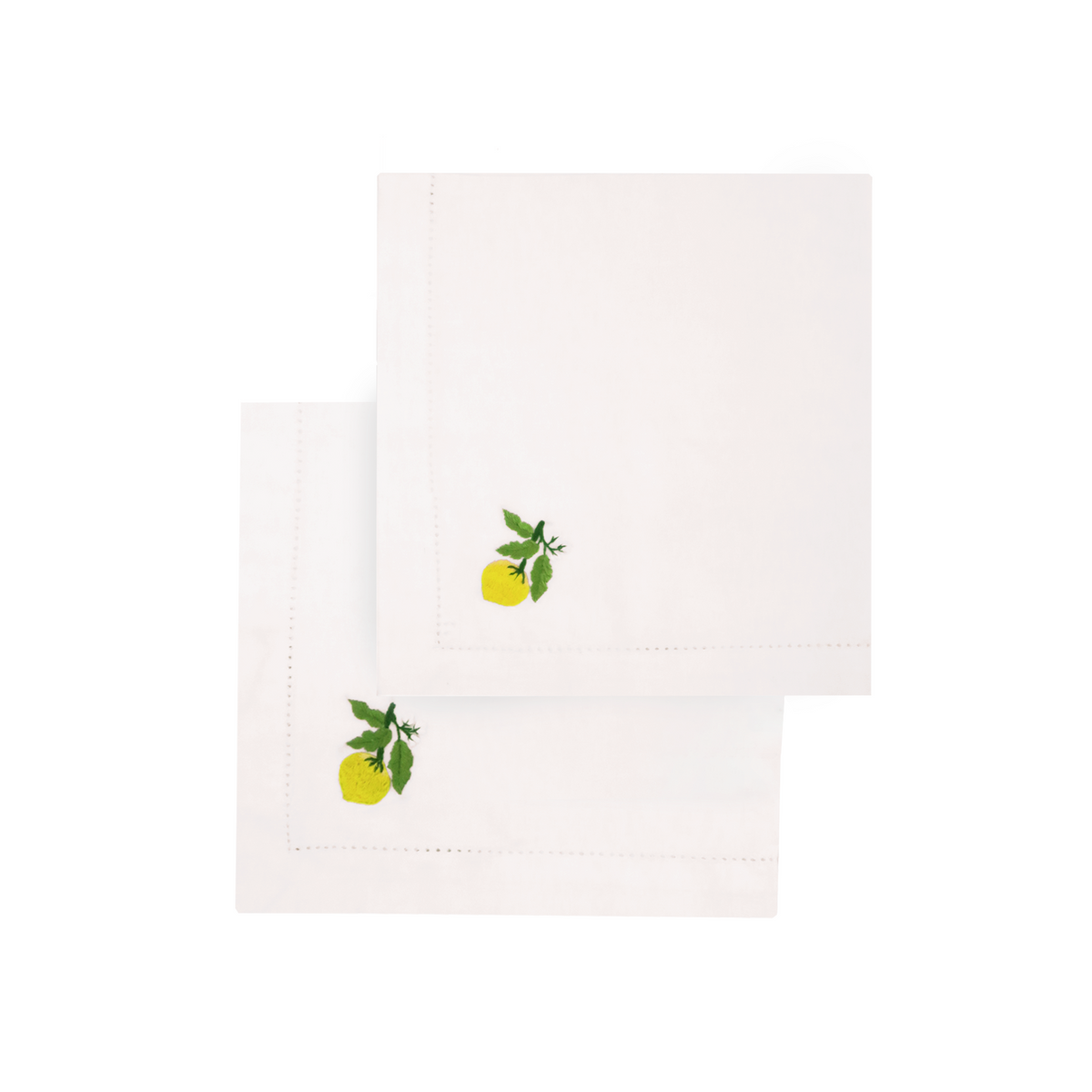 Hand Embroidered Lemon Napkins (Set of 2) The PDKF Store